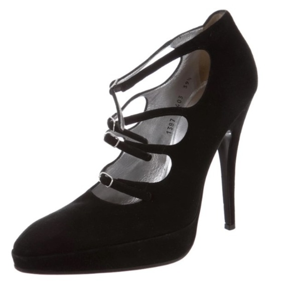 DOLCE & GABBANA Pointed-Toe Platform Pumps Sz 8.5 - Picture 1 of 5